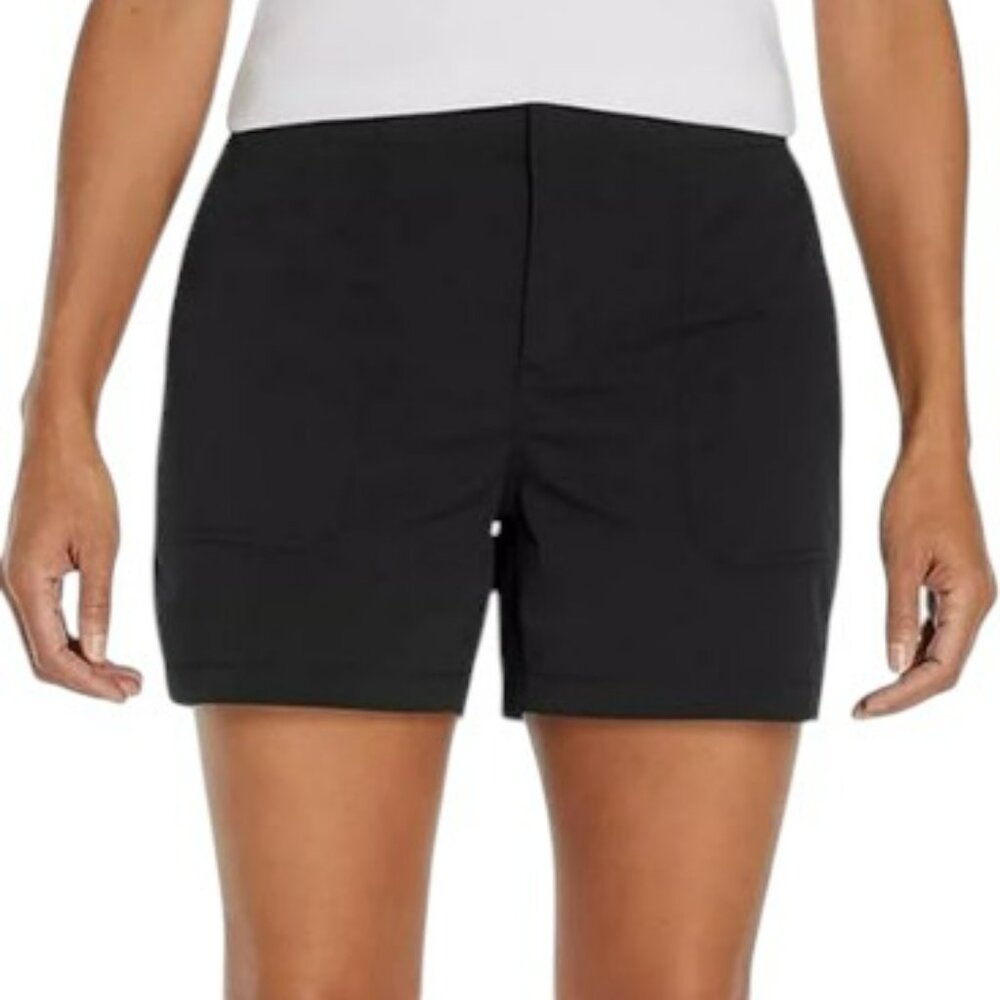Eddie Bauer Women’s Regular Fit Lightweight Hiker Shorts in Black size 16